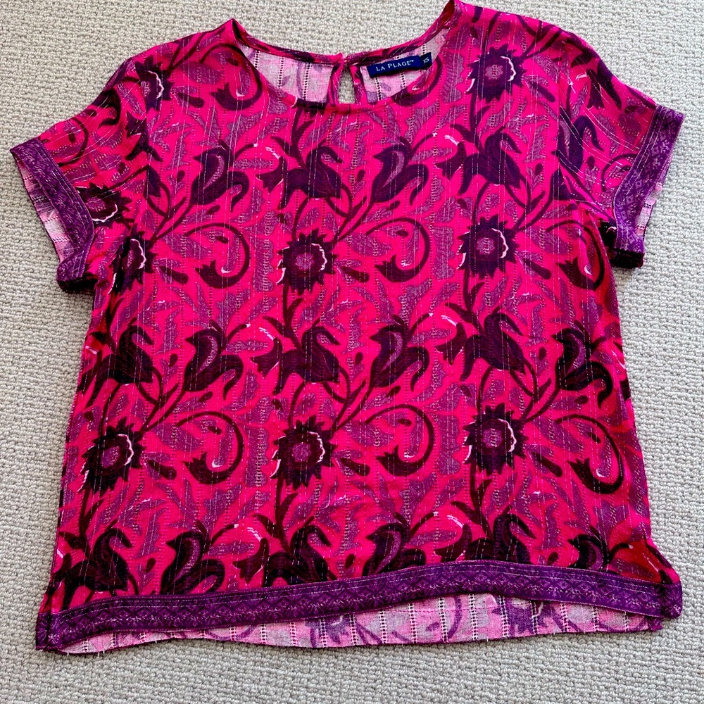 XS La Plage Blouse - Never Worn and Beautiful Colors!